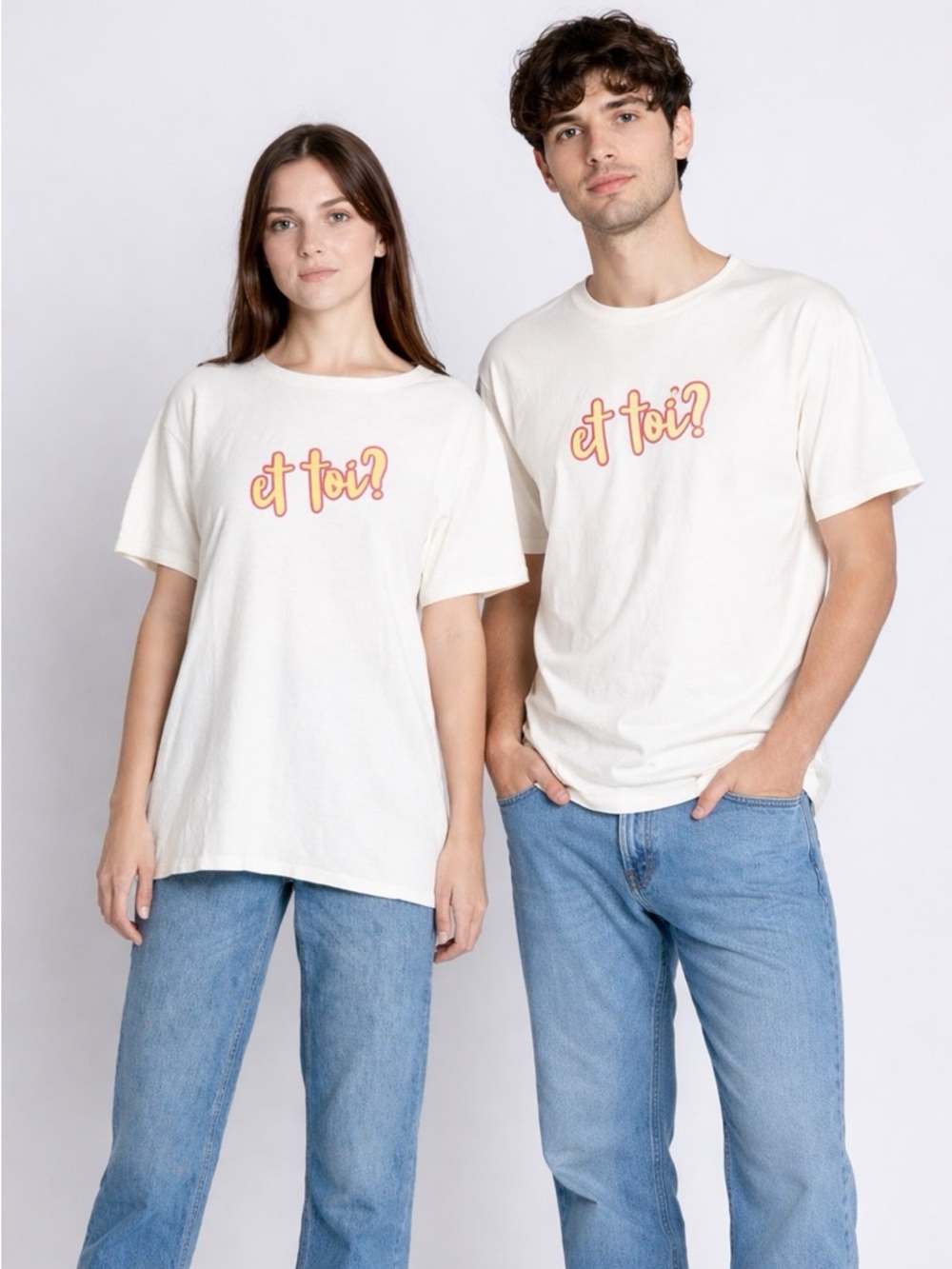 Organic Cotton ‘et toi?' Graphic Hand Printed Tee OS UNISEX